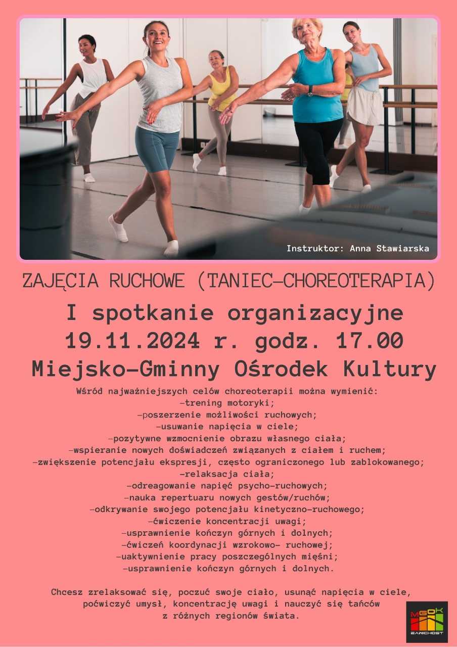 I spotkanie organizacyjne dotyczące zajęć ruchowych (taniec choreoterapia)